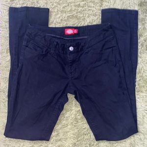 Dickies black skinny jeans, low rise